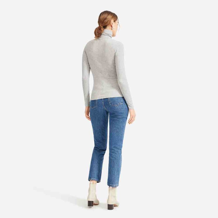Basic Micro Rib Turtleneck - Görsel 4